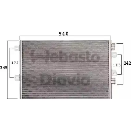 Радиатор кондиционера WEBASTO Q FAU4V 7IS9XW 82D0226205MA 1335939637 изображение 0