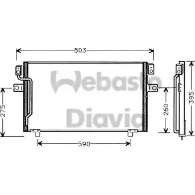 Радиатор кондиционера WEBASTO UEN 7WH 1336099861 E69C8M 82D0225439A изображение 0