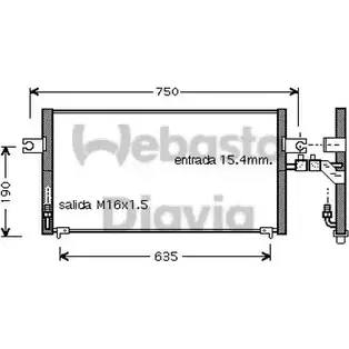 Радиатор кондиционера WEBASTO 82D0226213MA 1336099963 VXZAUCW 8 1TC1
