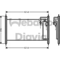 Радиатор кондиционера WEBASTO 82D0225129A TNLUV9N GLN GR 1336102059