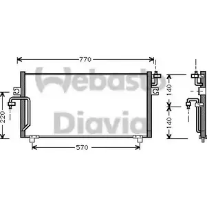 Радиатор кондиционера WEBASTO B JYGW V8AC1G 82D0225436A 1336102119 изображение 0