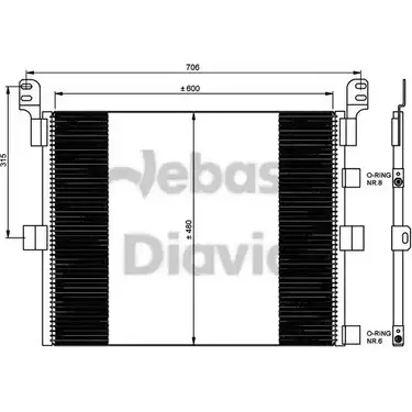 Радиатор кондиционера WEBASTO 1348211253 D75 Q9 IBVIT 82D0226247MA изображение 0