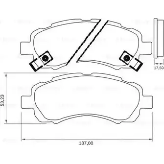 Тормозные колодки, дисковые, комплект Bosch E9C14Q 0 986 BB0 582 UQV 60 1416984303 изображение 0