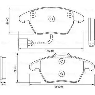 Тормозные колодки, дисковые, комплект Bosch C7LKK R SSVSE 0 986 BB0 783 1416984358