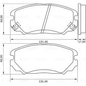 Тормозные колодки, дисковые, комплект Bosch FR9D3C 0 986 BB0 986 1416984516 Y 8Z3C изображение 0