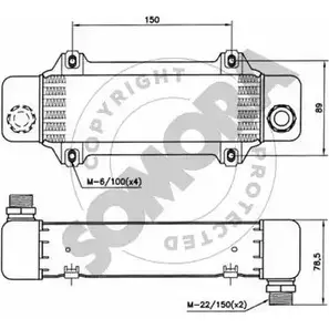 Масляный радиатор двигателя SOMORA C5W F0 020665 0NTMHP 1418456830