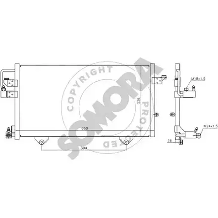 Радиатор кондиционера SOMORA LE P7SW LMGEHD 1418457034 021260A изображение 0