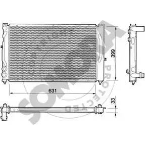 Радиатор охлаждения двигателя SOMORA 1418457060 12ZF6 021340 CO X1JJ
