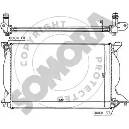 Радиатор охлаждения двигателя SOMORA RKWF7Z 1418457126 N4L2 2 021540B