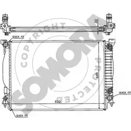 Радиатор охлаждения двигателя SOMORA 1418457128 M LK51ZW CV68YW 021540D изображение 0