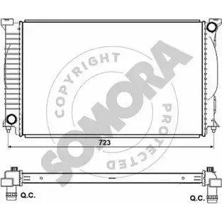 Радиатор охлаждения двигателя SOMORA 021540H OK UJ9 1418457131 P3H2TVL изображение 0