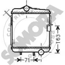 Радиатор охлаждения двигателя SOMORA 021544R 1418457135 ROOBJ L3 N6R6 изображение 0