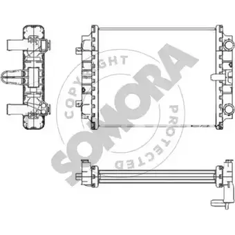 Радиатор охлаждения двигателя SOMORA UT6VZ 021744L 1418457261 AJ1 SW3B