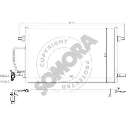 Радиатор кондиционера SOMORA 1418457562 024060A QVXG6D EC XYJ