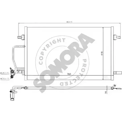 Радиатор кондиционера SOMORA 1418457562 024060A QVXG6D EC XYJ изображение 0