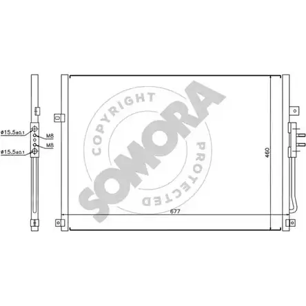 Радиатор кондиционера SOMORA 1418457751 R7ZD 5 39GUZXK 036160A