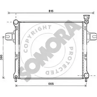 Радиатор охлаждения двигателя SOMORA G KUK5T 036240A SR296US 1418457754 изображение 0