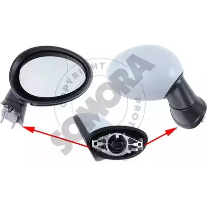 Наружное зеркало SOMORA 040155 6 45MX2 1418457878 Q9HM03