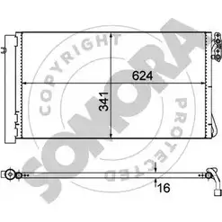 Радиатор кондиционера SOMORA DFOEZI5 1418458265 8OLQ 55 040760A изображение 0