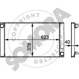 Радиатор охлаждения двигателя SOMORA DE PHG 1ATQS 041340G 1418458503 изображение 0