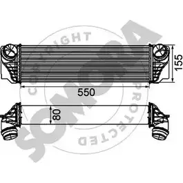 Интеркулер SOMORA V8CQR7X 1418458603 041445A C5 NRU изображение 0