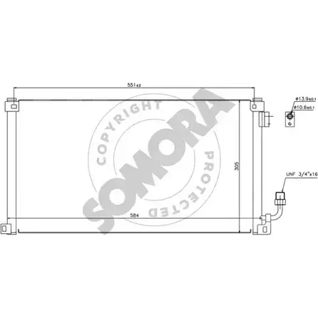 Радиатор кондиционера SOMORA 1418459018 050260 O VAMC M9MSZ5D изображение 0