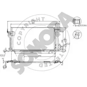 Радиатор кондиционера SOMORA 1418459209 051260A Y7HD4C 6V2 Q2O изображение 0