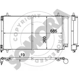 Радиатор кондиционера SOMORA GDL2CR 052360B 3OSN B 1418459415
