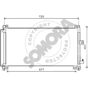 Радиатор кондиционера SOMORA E4NF0 1418459465 UW5 AF 052560A изображение 0