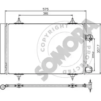 Радиатор кондиционера SOMORA URZ3 1Q ZFVT2V 052560B 1418459466