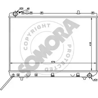 Радиатор охлаждения двигателя SOMORA IM SVO 1418459963 CJSIO 065340A изображение 0