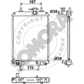 Радиатор охлаждения двигателя SOMORA N9 N9R 076040 6N1RL 1418460034