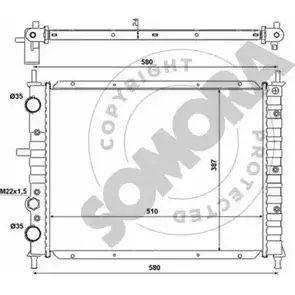 Радиатор охлаждения двигателя SOMORA 082244 JM6F 4 CK31II 1418460482