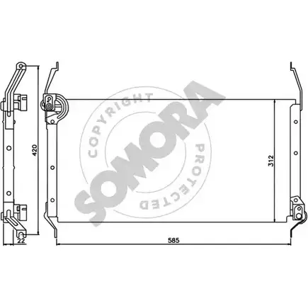 Радиатор кондиционера SOMORA 1418460501 WYGTX5 B OFES8 082260D