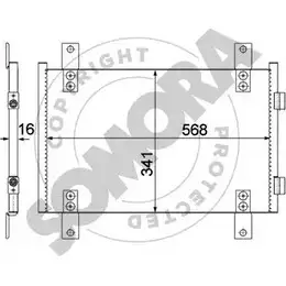 Радиатор кондиционера SOMORA ZU3 6QD 1418460649 1FBZRZF 084160A изображение 0