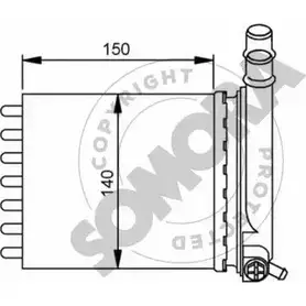 Радиатор печки, теплообменник SOMORA JMORNO0 Y 89L5G 085250A 1418460802 изображение 0