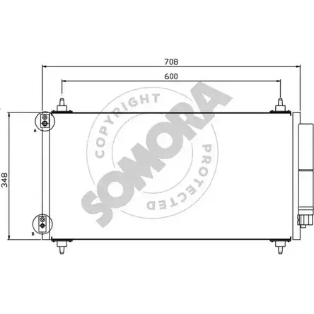 Радиатор кондиционера SOMORA 085260G EV6DN6F 1418460815 0P 5B1Q изображение 0