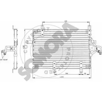 Радиатор кондиционера SOMORA VYM2 A S1FY3U 1418460934 087560
