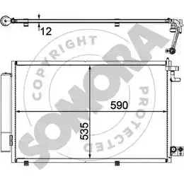 Радиатор кондиционера SOMORA 092760 MIMS5M 1418461443 F5 8M1