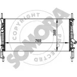 Радиатор охлаждения двигателя SOMORA 1418461952 HLMFG 094540A YB 9GY изображение 0