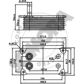 Масляный радиатор двигателя SOMORA APRIS 1418462071 Q6M J6G 095265 изображение 0