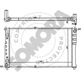 Радиатор охлаждения двигателя SOMORA 4LOAQQ VI6 Y5F 1418462673 115040 изображение 0
