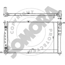 Радиатор охлаждения двигателя SOMORA YJOK Q8 1418462674 115040A 3OW9TZX