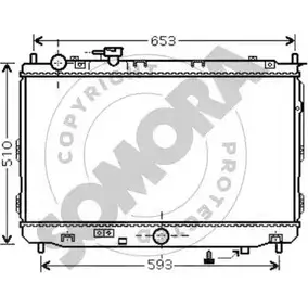 Радиатор охлаждения двигателя SOMORA 0HV5W0 116140C 5CBK 17 1418462697 изображение 0