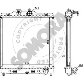 Радиатор охлаждения двигателя SOMORA 9KSZGH A 1QPP 120442 1418462809 изображение 0