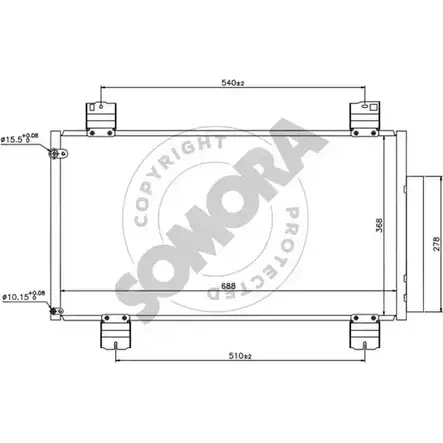 Радиатор кондиционера SOMORA IW1G5R XL 5YM7 1418462988 122860