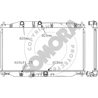 Радиатор охлаждения двигателя SOMORA SZHP8I 1418463014 9USA 4RP 123240