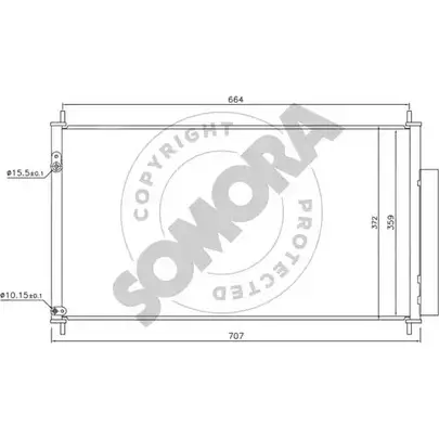 Радиатор кондиционера SOMORA 6RV 5Z 123460 1418463066 V0KUOF изображение 0