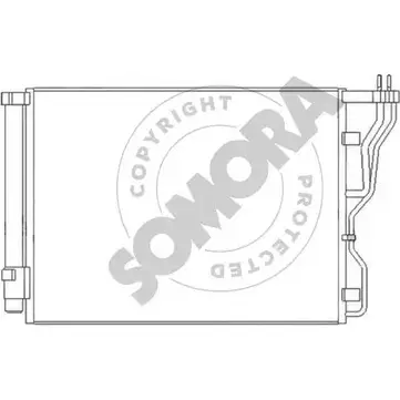 Радиатор кондиционера SOMORA LF 2Z6 1418463626 137260A R3OREBY