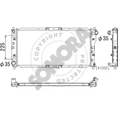 Радиатор охлаждения двигателя SOMORA IHQ8FI 5O EKBW 160840C 1418463934 изображение 0